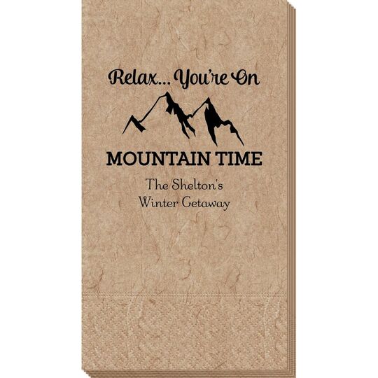 Relax You're On Mountain Time Bali Guest Towels